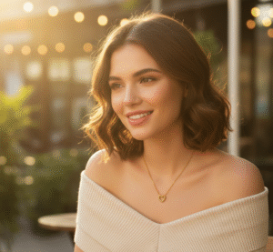 Goldene Schleifen-Halskette